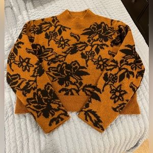 Topshop camel mock neck sweater